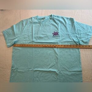 EUC Vineyard Vines Light Aqua Logo Turtles Tee XXL